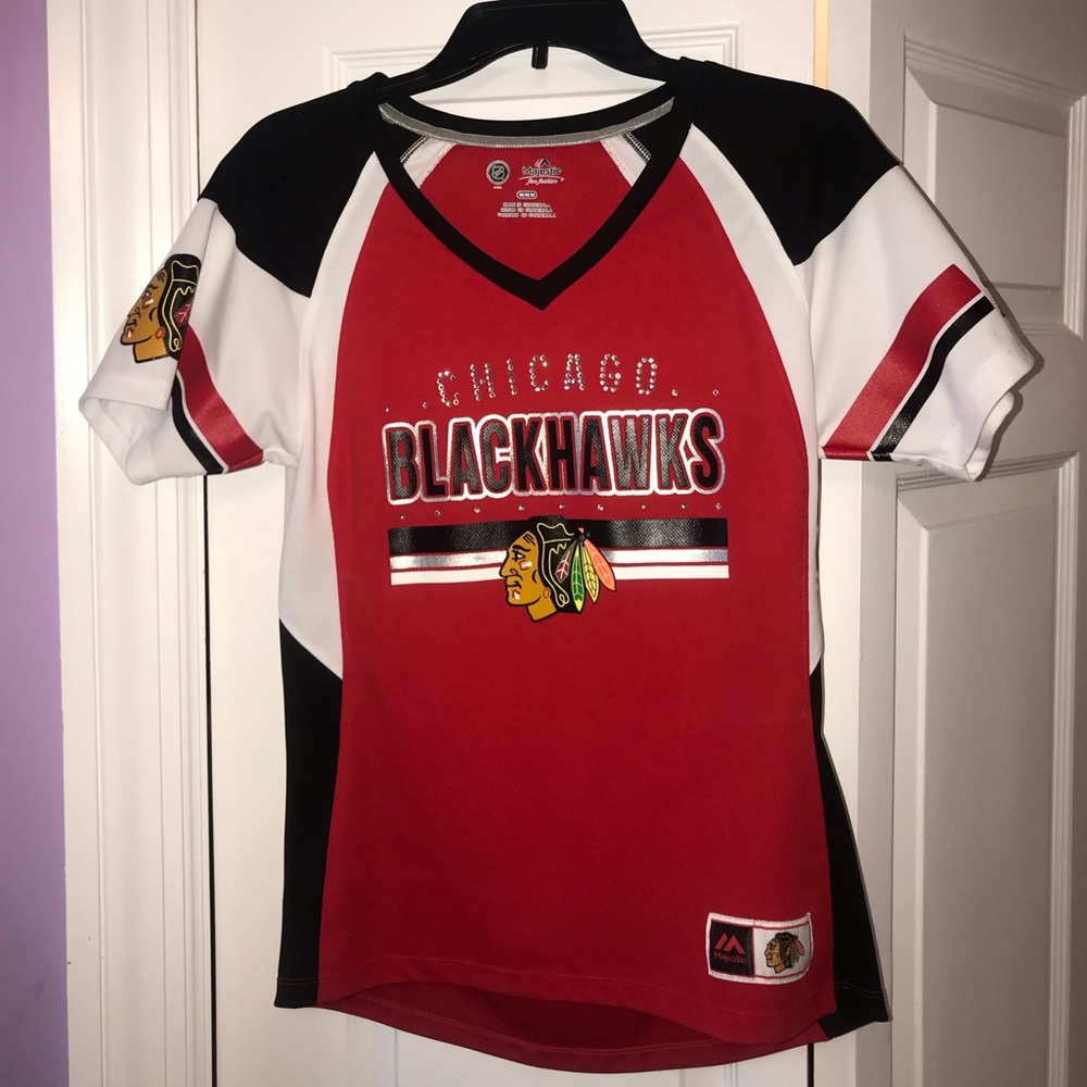 Chicago Blackhawks V-Neck Jersey Shirt